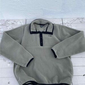 L.L. Bean Men's Olive Fleece Pullover